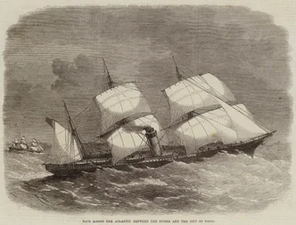 Race over de Atlantische Oceaan tussen de Rusland en de Stad Parijs